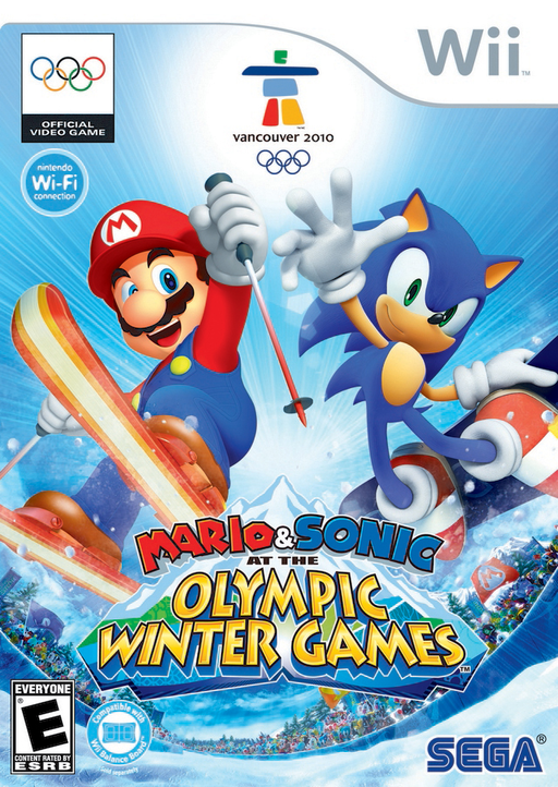 Mario and Sonic at the Olympic Winter Games box art for Wii